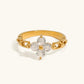 Radiant Floral Crystal Ring