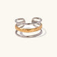 Veliora Radiant 3 Layer Gold Earrings