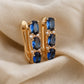 Princess Cut Sapphire Drop Earrings