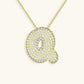 Bubble Initial Crystals Necklace