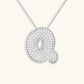 Bubble Initial Crystals Necklace
