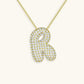 Bubble Initial Crystals Necklace