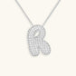 Bubble Initial Crystals Necklace