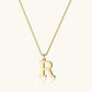 Vintage Letter Initial Gold Necklace