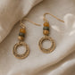 Rustic Stone Bead Hoops