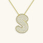 Bubble Initial Crystals Necklace