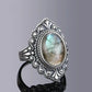 Vintage Silver Ornate Oval Ring