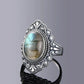 Vintage Silver Ornate Oval Ring