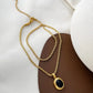 Golden Chain with Black and White Stones