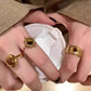 Golden Solar Trio Ring Set