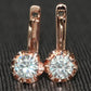 Elite Rose Gold Flower Earrings