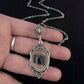 Vintage Silver Oval Filigree Necklace