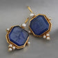 Elegant Vintage Geometric Pearl Pendant Drop Earrings
