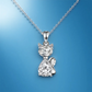 Sterling Silver Zirconia Feline Necklace