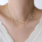 Pearl Chain Choker Necklace