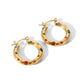 Shimmering Gold Zircon Circle Hoop Earrings