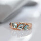 Vintage Rose Gold Blue Zircon Ring