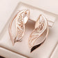 Artistic Curved Leaf Earrings