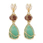 Vintage Gold Teardrop Charm Earrings