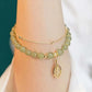 Exquisite Gold Green Jade Bracelet