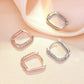 Sparkling Zircon Crystals Hoop Earrings