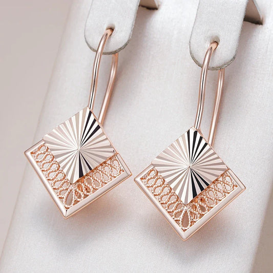 Geometric Filigree Drop Earrings