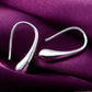 Sterling Silver Water Drop Hoop Earrings