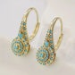 Elegant Mandala Turquoise Earrings