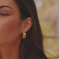 Modern Vintage Gold Hoop Earrings