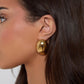 Polished Gold Oval Hoops