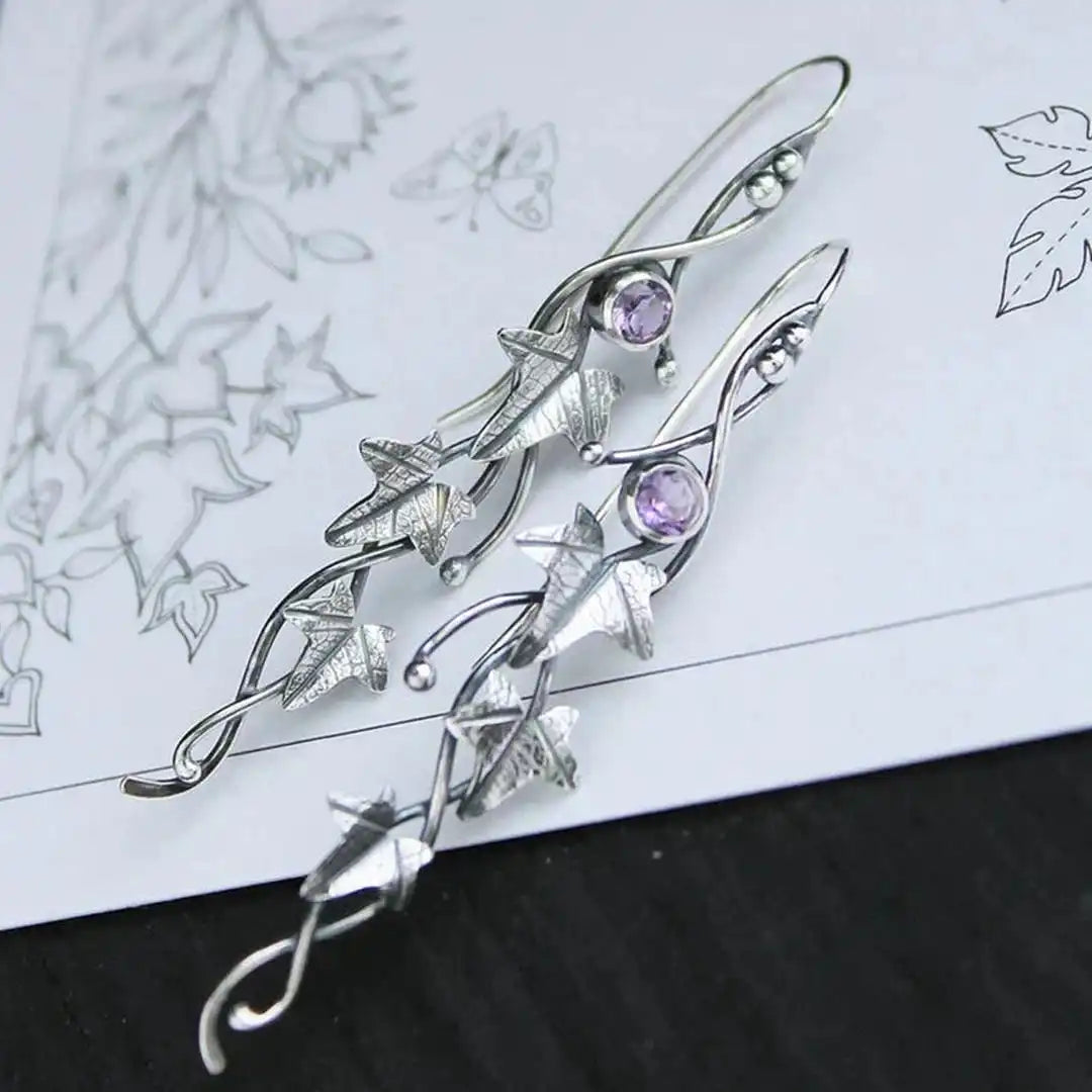 Antique Leaf Elf Earrings