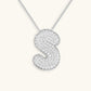 Bubble Initial Crystals Necklace