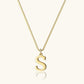 Vintage Letter Initial Gold Necklace