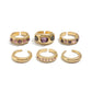 Chunky Pink Crystal Stacking Rings