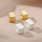 Golden Geometric Square Earrings