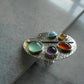Artist Palette Multicolor Gemstone Adjustable Ring