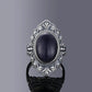 Vintage Silver Ornate Oval Ring
