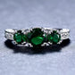 Sculptural Touch Emerald Ring