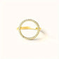 Round Cubic Circle Zirconia Ring