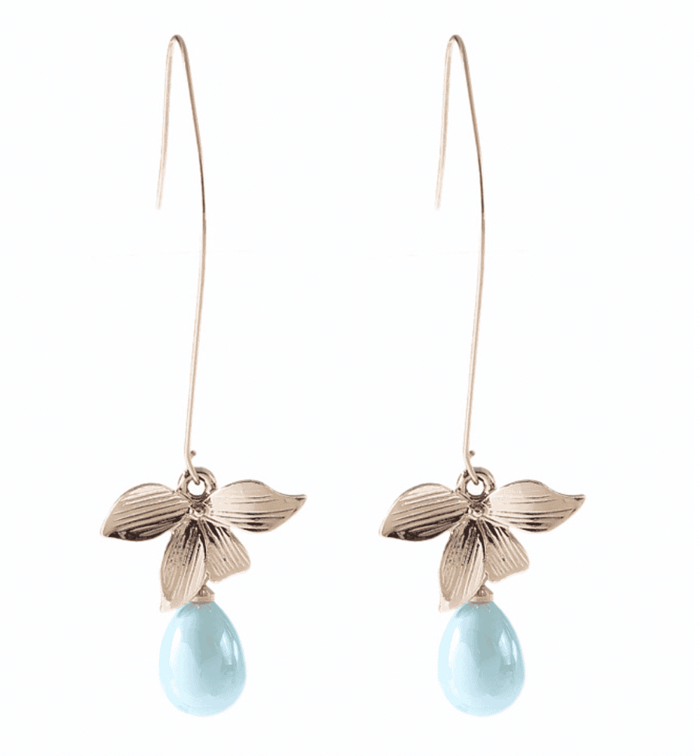Jade Pearl & Petal Drop Earrings