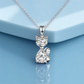 Sterling Silver Zirconia Feline Necklace
