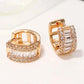 Mini Baguette Zirconia Hoop Earrings