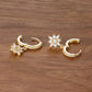 Classic Crystal Snowflake Drop Earrings