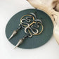 Classic Mixed Metal Serpent Drop Earrings