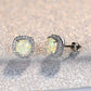 Timeless Round Fire Opal Stud Earrings