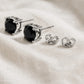 Timeless Round Cut Stone Stud Earrings