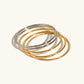 Dazzling Stackable Gold Bangle Set