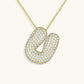 Bubble Initial Crystals Necklace