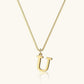 Vintage Letter Initial Gold Necklace
