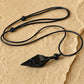Radiant Obsidian Pendant Necklace